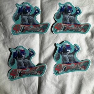 Dutch Bros Yeti Snowboarding Sticker